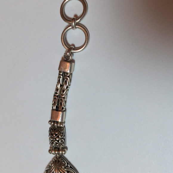 New Bali Mabe pearl sterling bracelet. Size 8" Handcrafted. White pearl Gift box - Picture 8 of 8